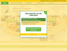Tablet Screenshot of luessumer-pizzaservice.de